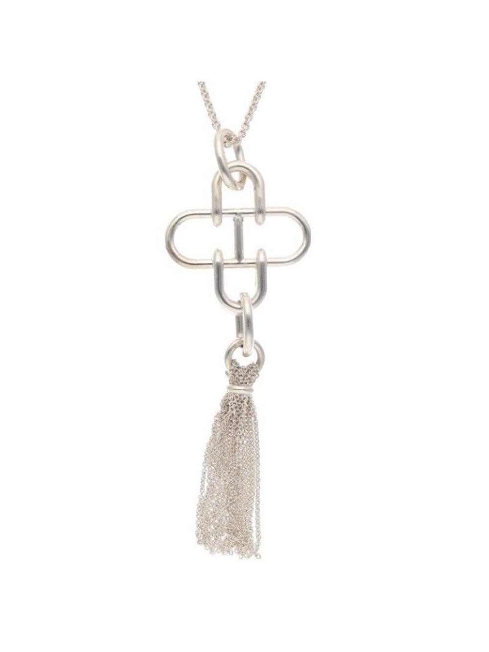 Hermes Rose de Mer Tassel Necklace